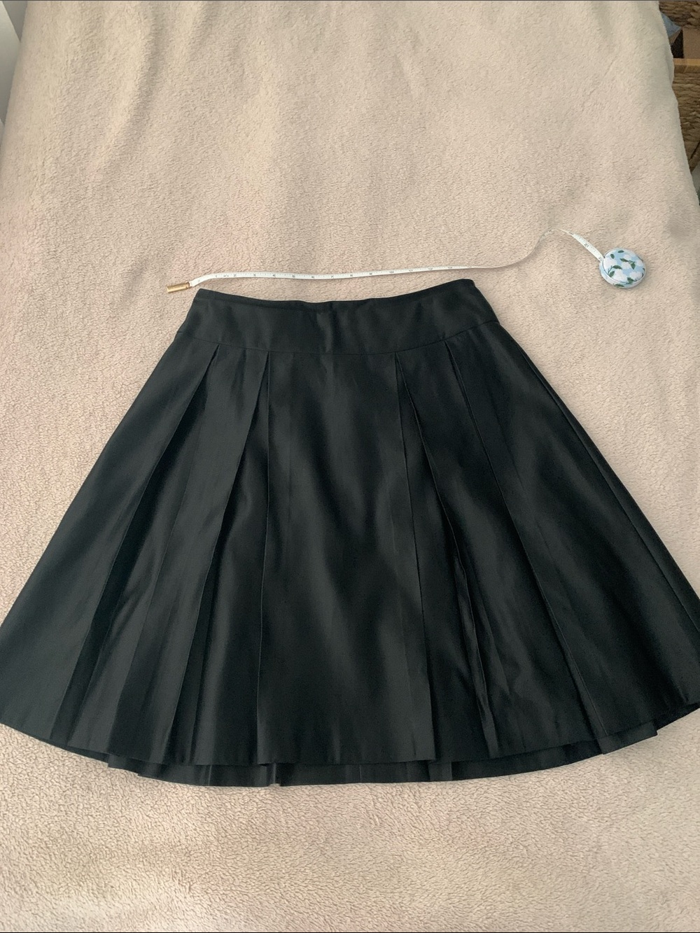 Vintage Y2K Juicy Couture Black Pleated Box A-Line Skirt